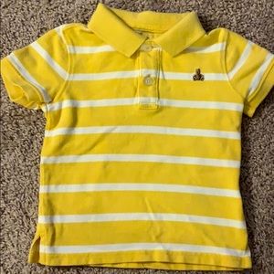 Baby Gap yellow and white striped polo